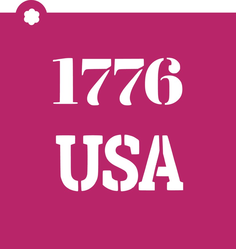 USA and 1776 Stencil