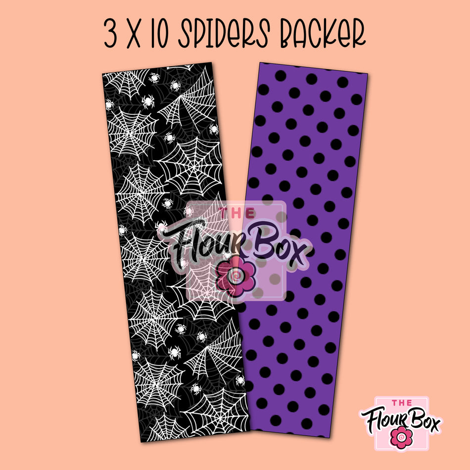 Spider Webs and Purple Dots Cookie BOX Backer - 3