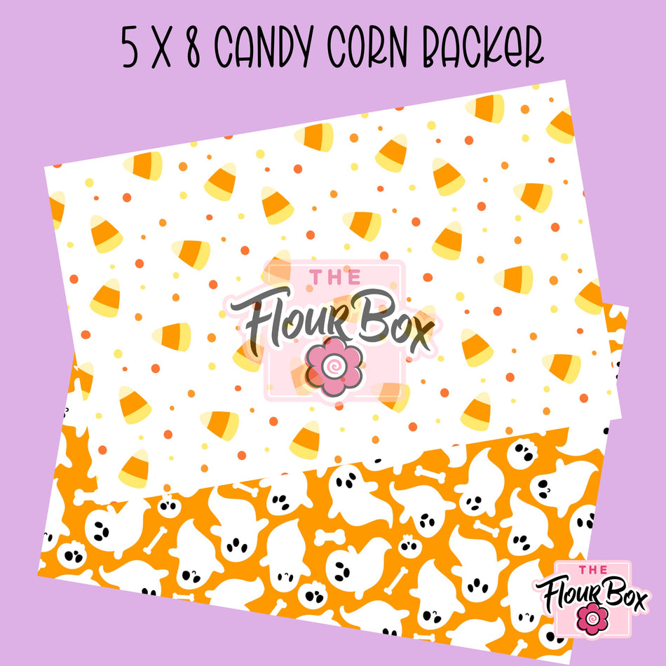 Candy Corn and Ghosts Cookie BOX Backer - 5