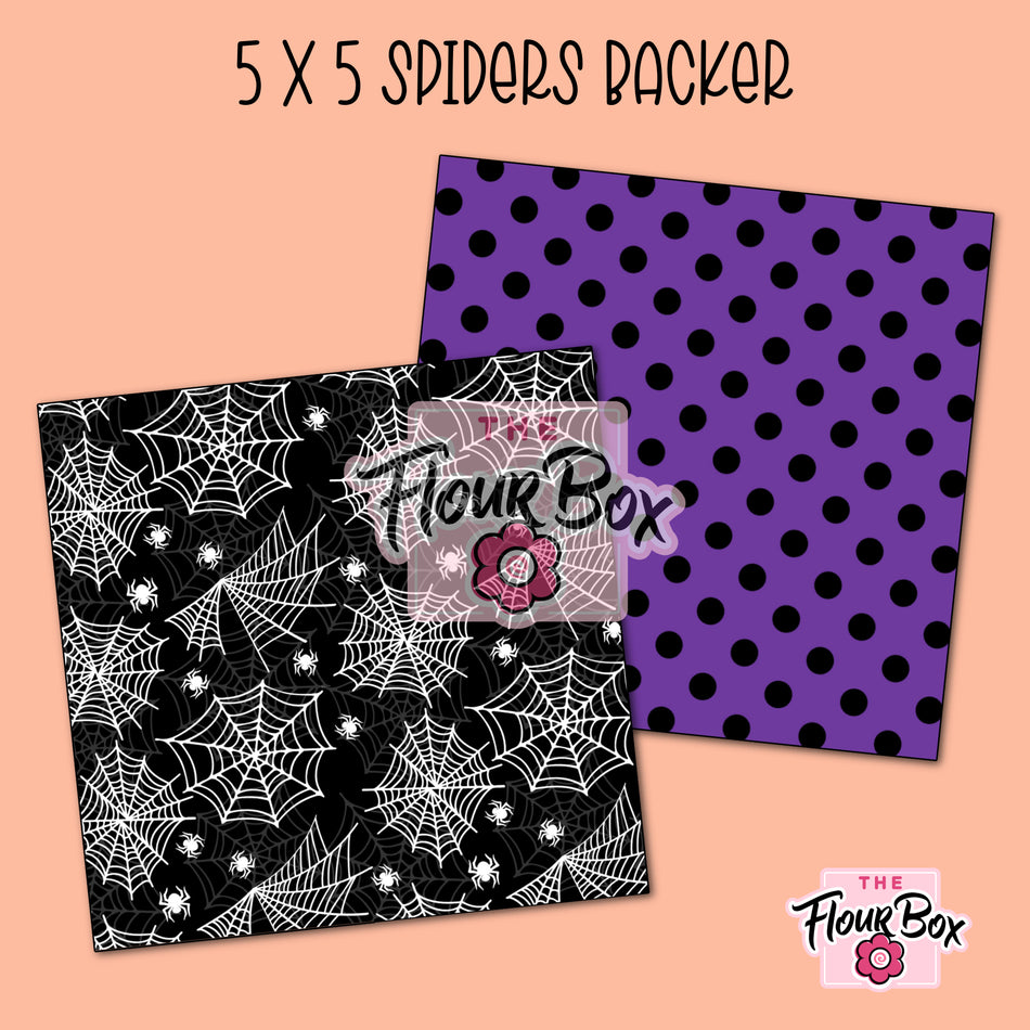 Spider Webs and Purple Dots Cookie BOX Backer - 5