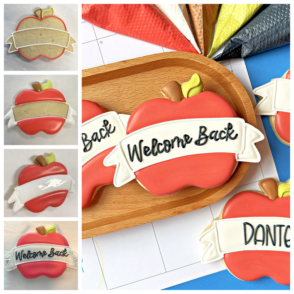 Apple Banner Plaque Cookie Cutter