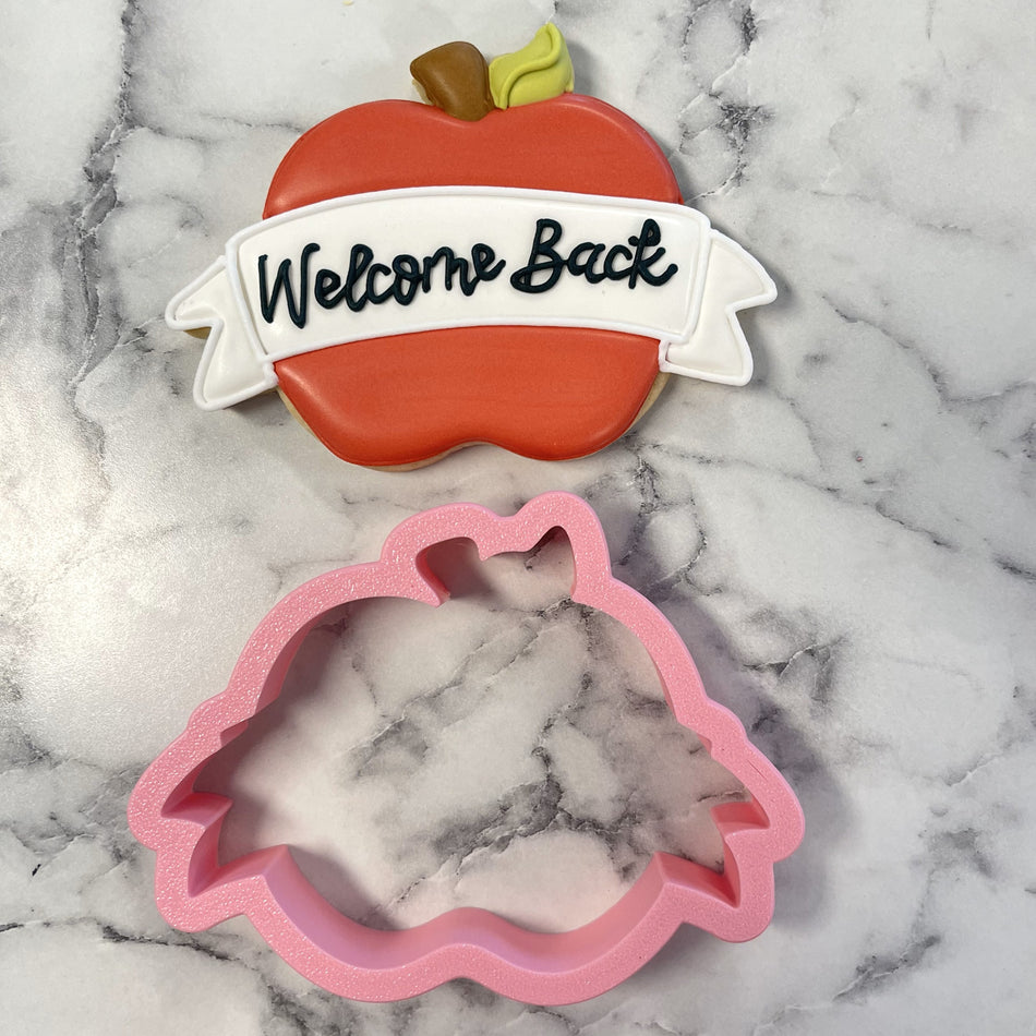 Apple Banner Plaque Cookie Cutter