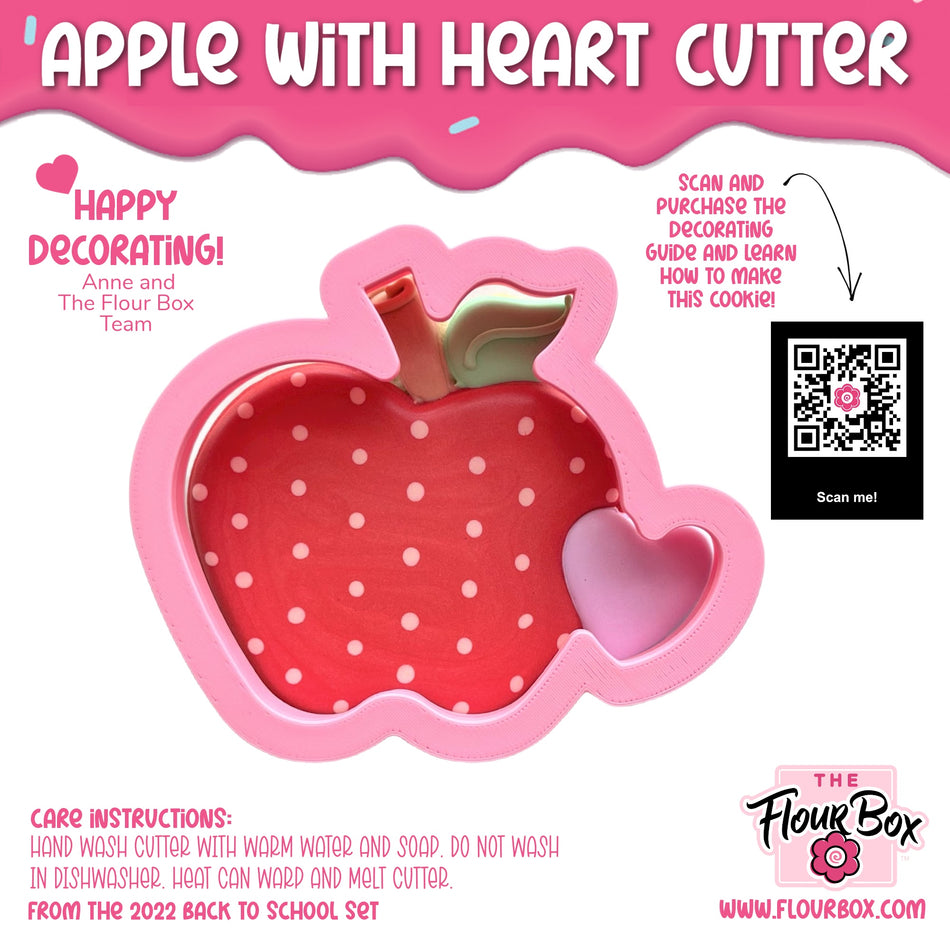 Apple with Heart Cookie Cutter