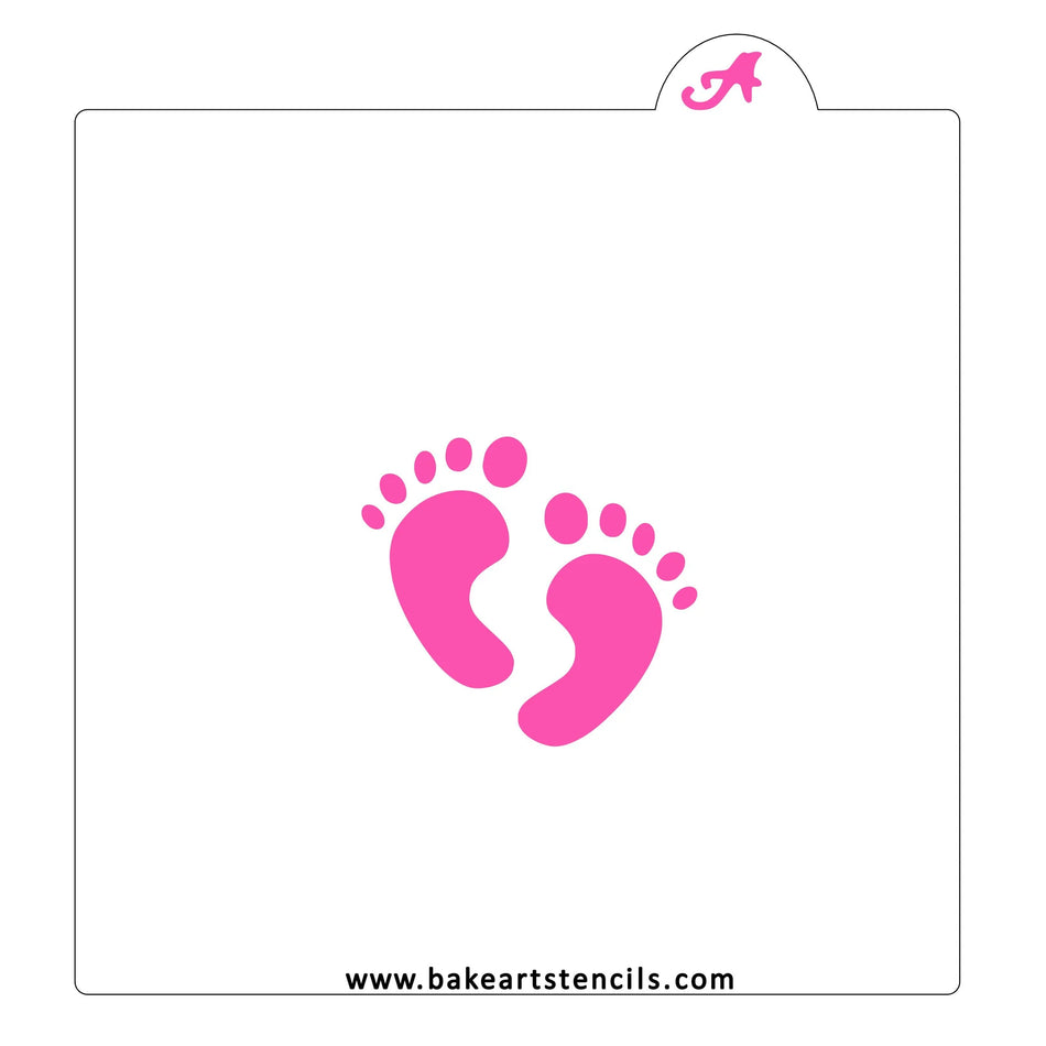Baby Footprints BakeArt Stencil