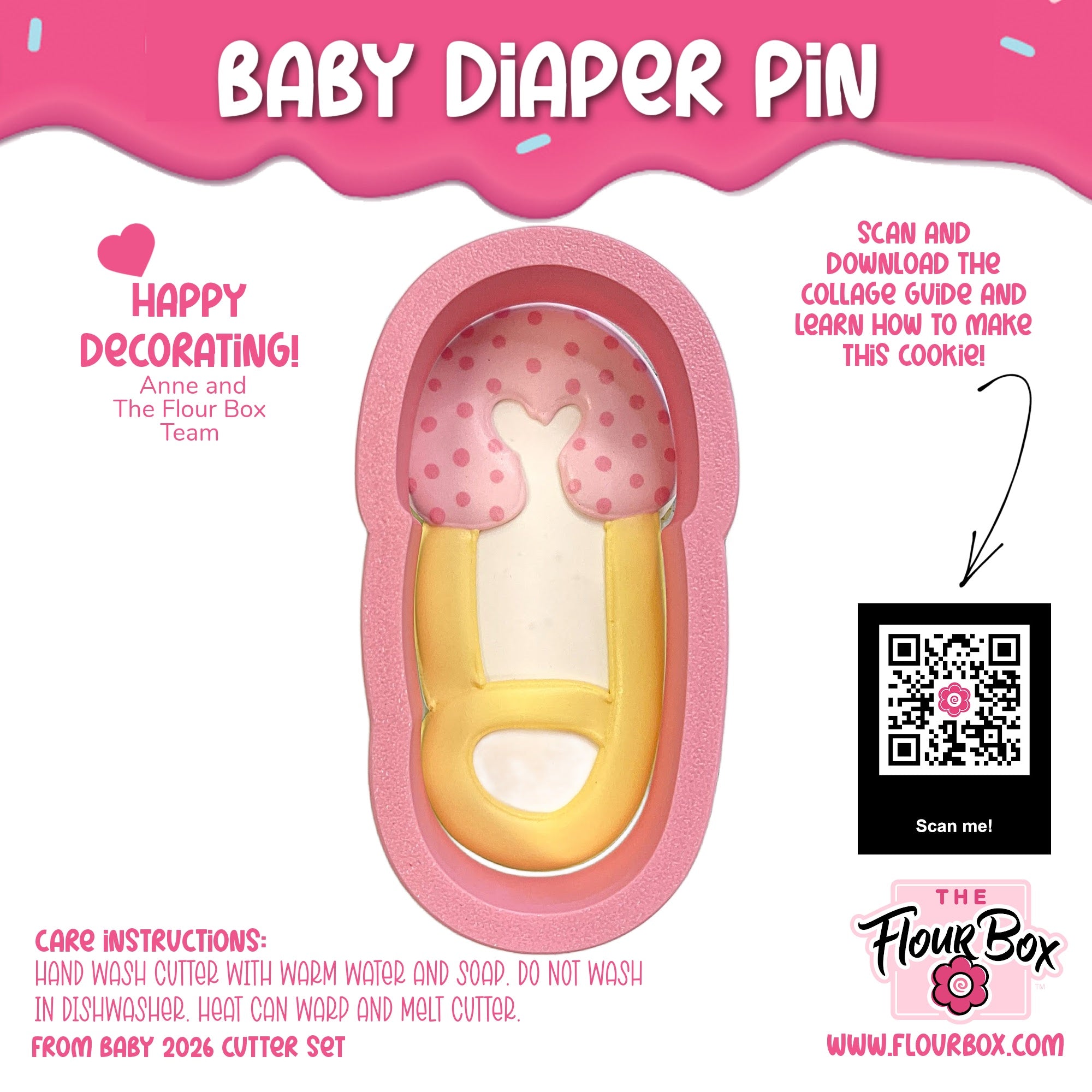 Baby Diaper Pin Cookie Cutter