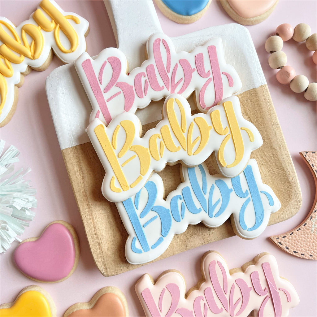 Baby Cookie Cutter and Stencil SET