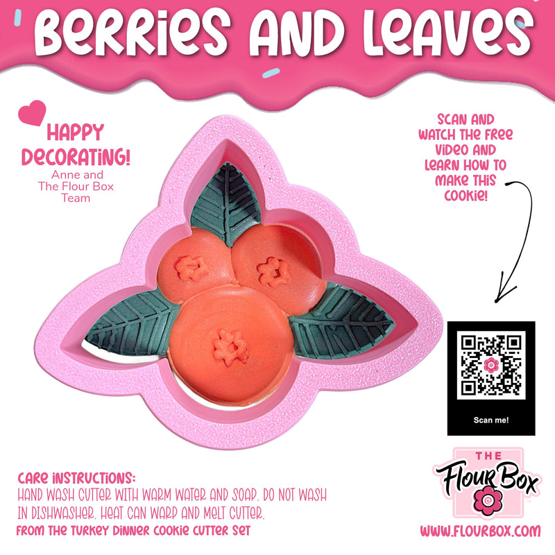 Berries with Leaves Small Cookie Cutter