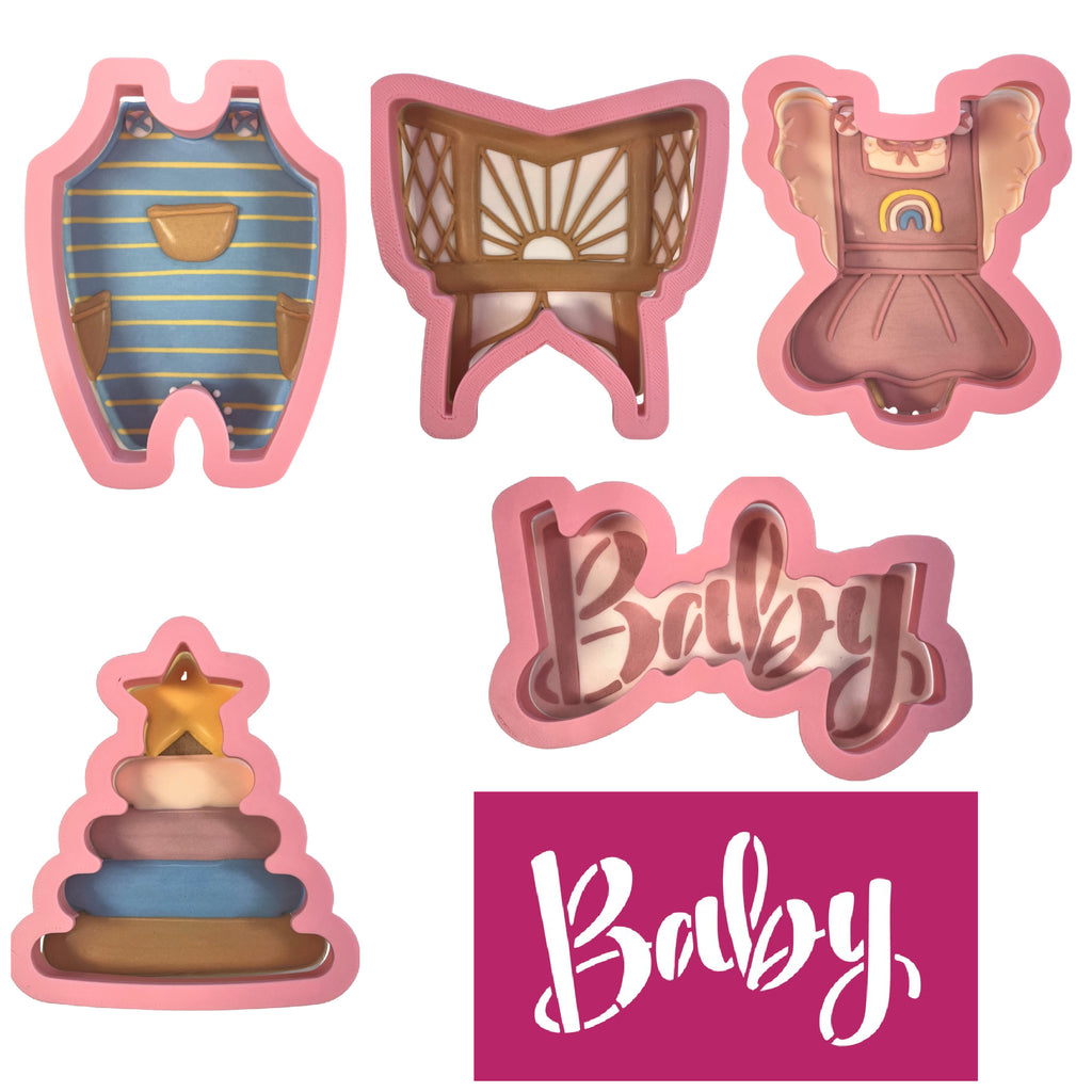 Boho Baby Cutter and Stencil Bundle