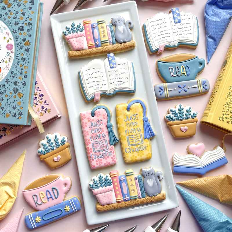 Bookish Cookie Cutter Bundle with Stencil