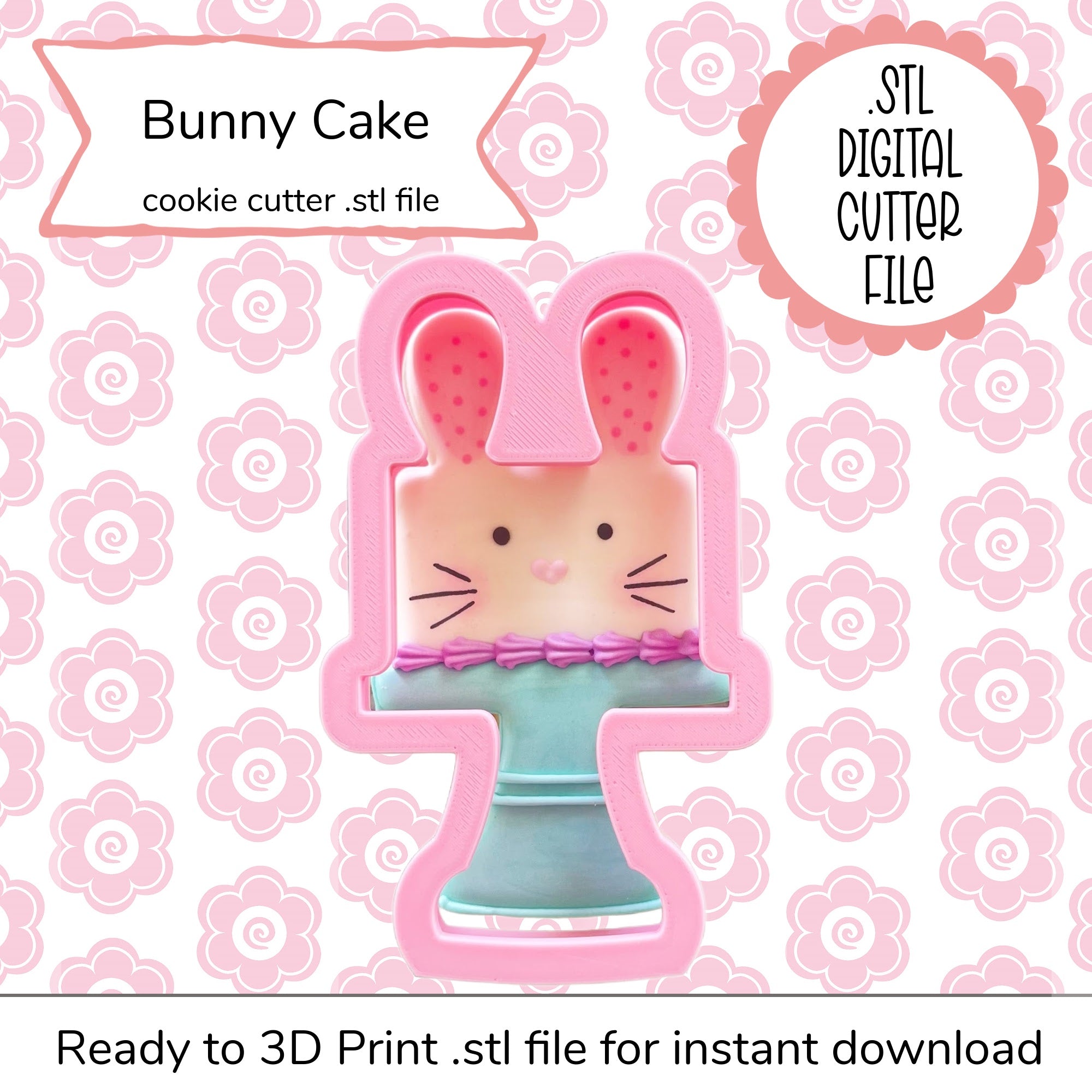 Bunny Cake Cutter STL File (digital file)
