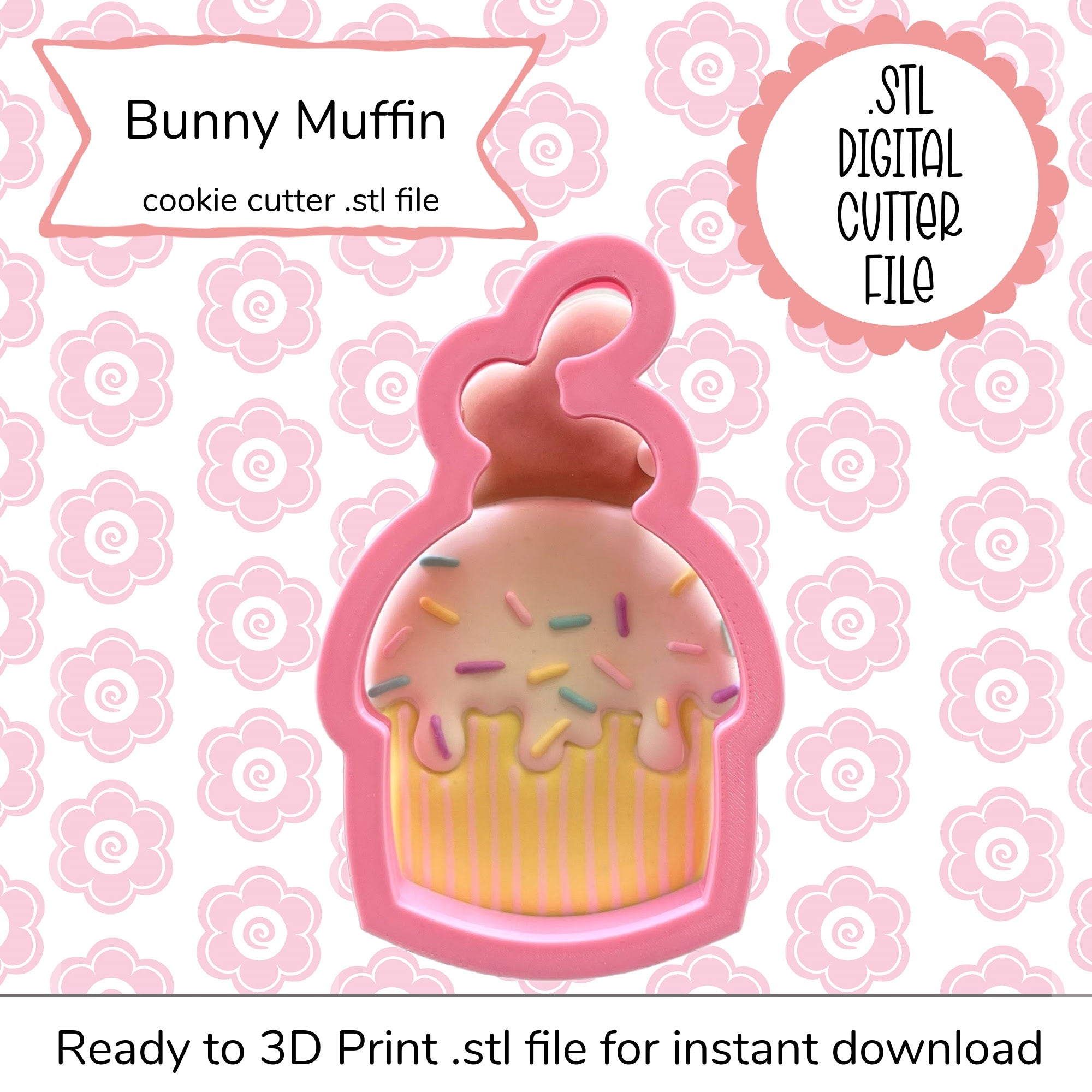 Bunny Muffin Cutter STL File (digital file)