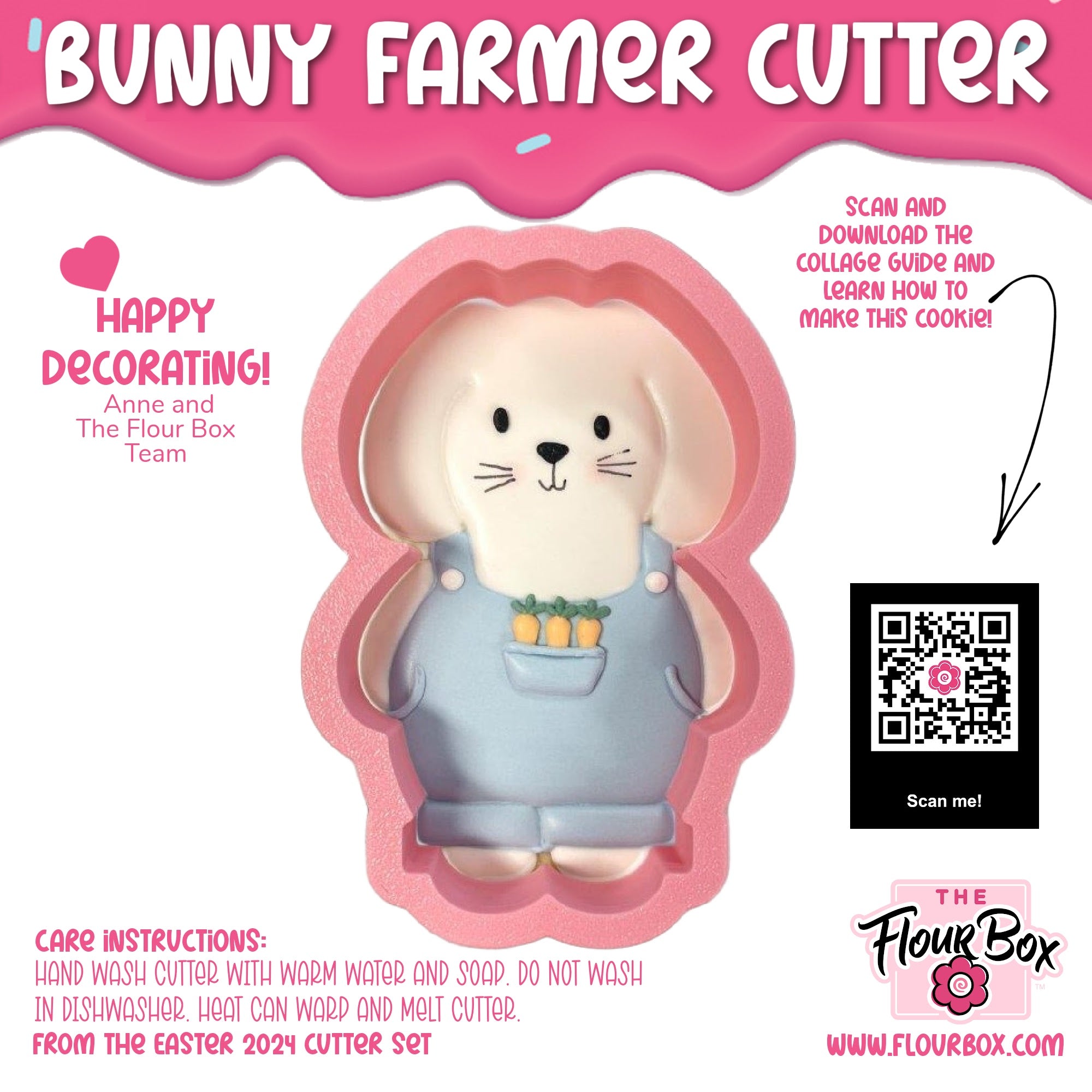 Bunny Farmer Cookie Cutter