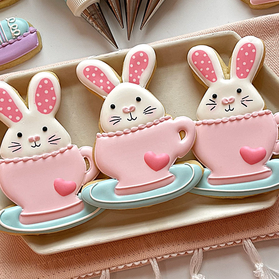 Bunny Tea Party Cookie Cutter BUNDLE (4 cutters)
