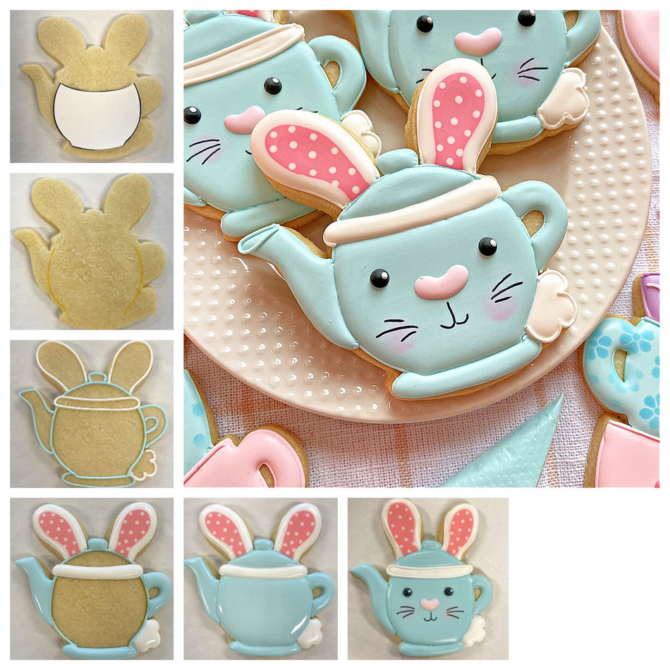 Bunny Tea Party Cookie Cutter BUNDLE (4 cutters)