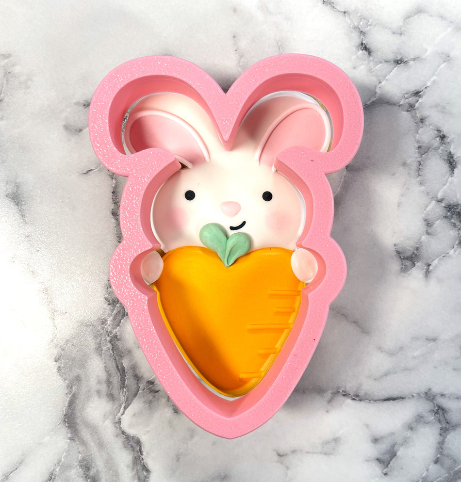 Bunny with Heart Carrot Cookie Cutter