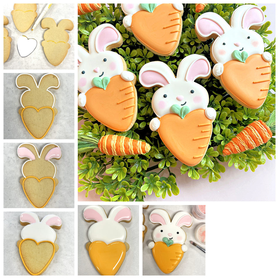 Bunny with Heart Carrot Cookie Cutter
