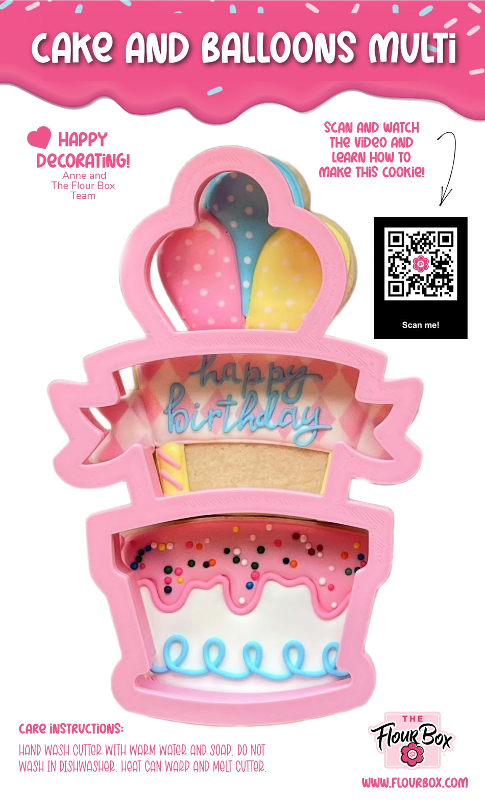 Cake and Balloons 3-in-1 Multi-Cookie Cutter