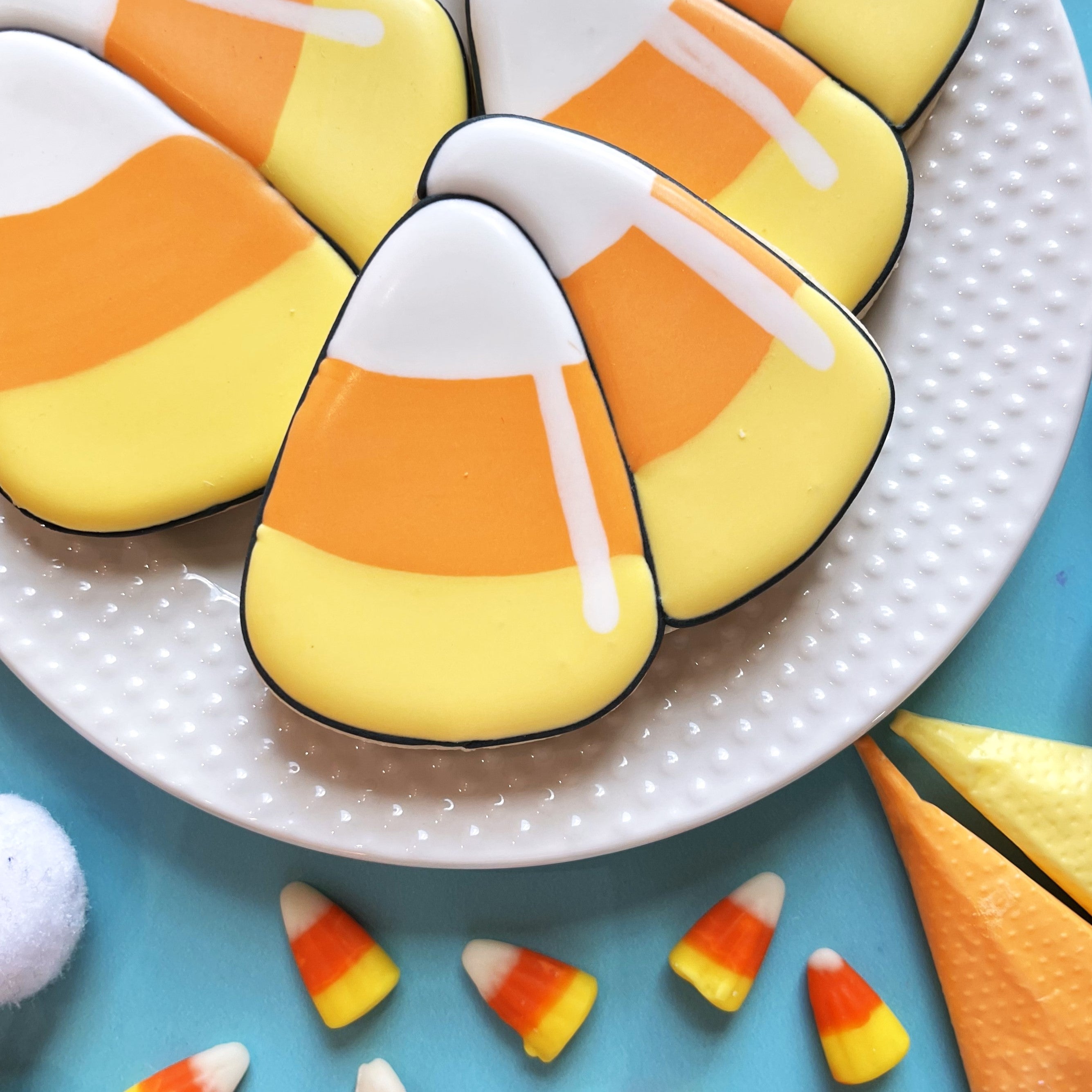 Candy Corn Cluster Flour Box Club Cookie Cutter