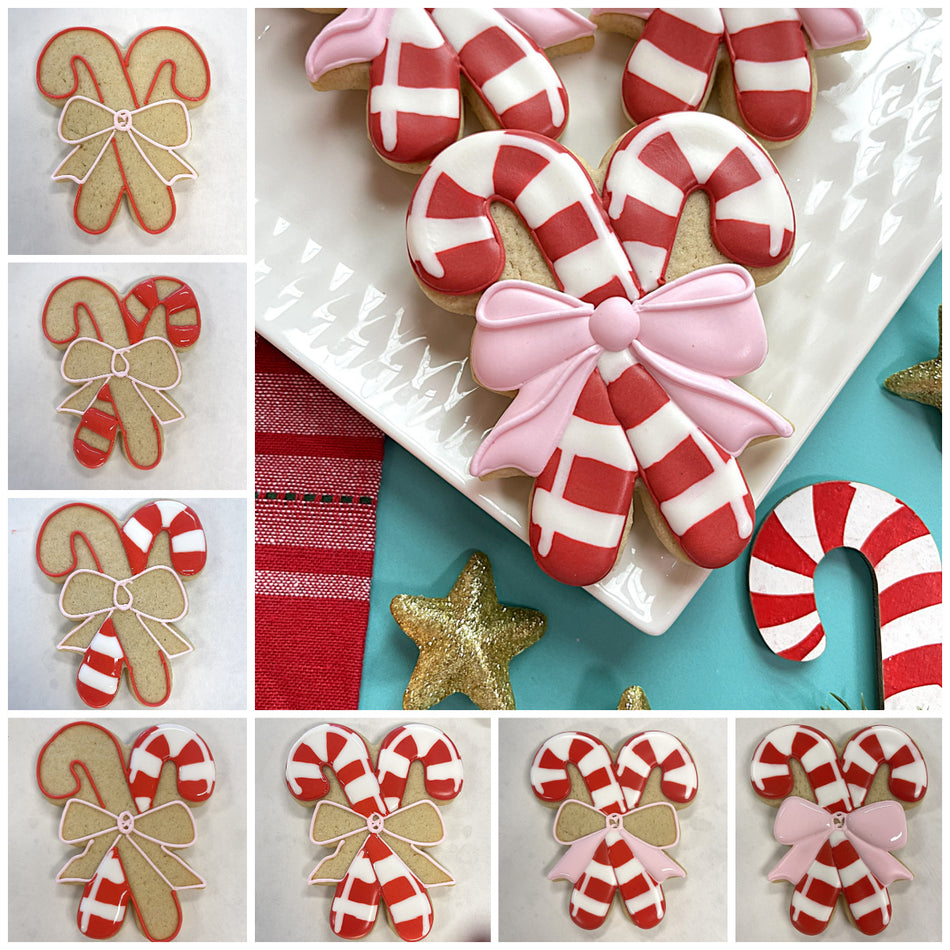 Candy Cane with Bow Cookie Cutter