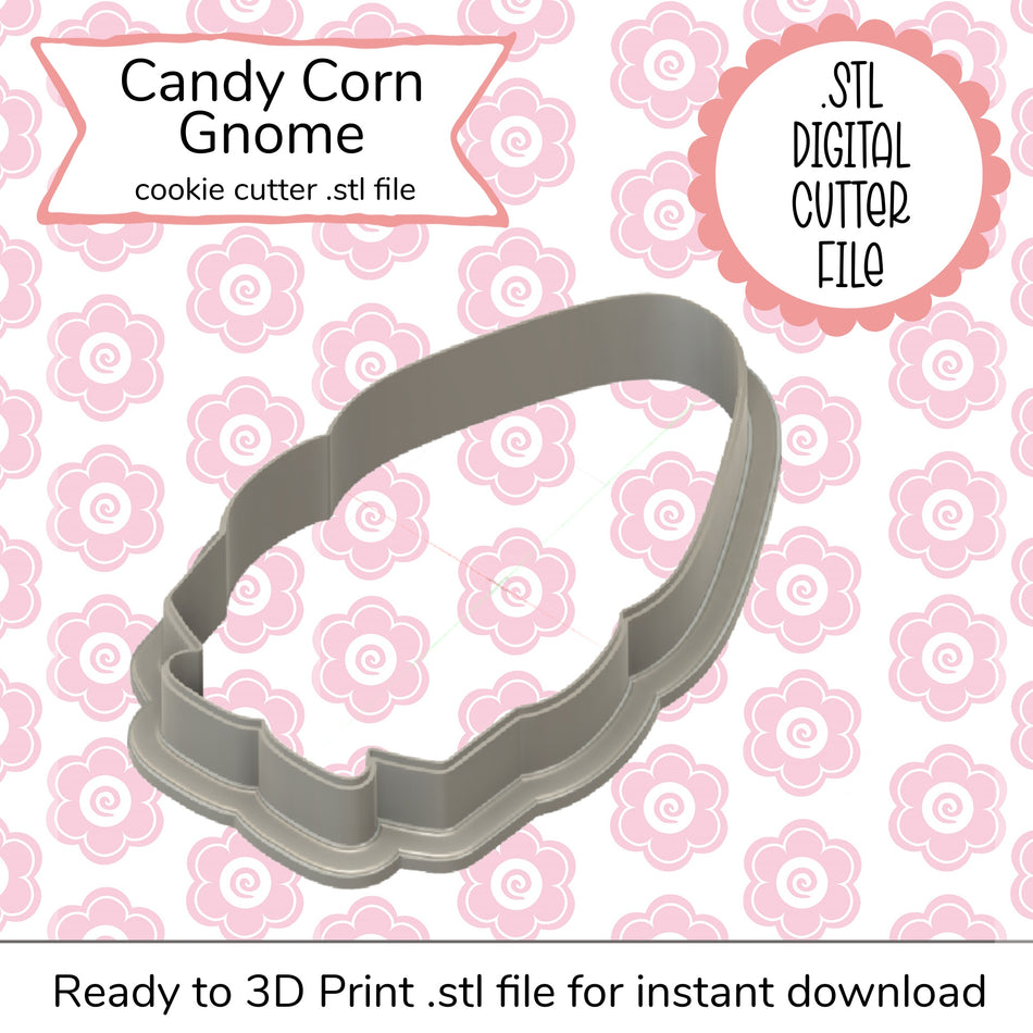 Candy Corn Gnome Cutter STL File (digital file)