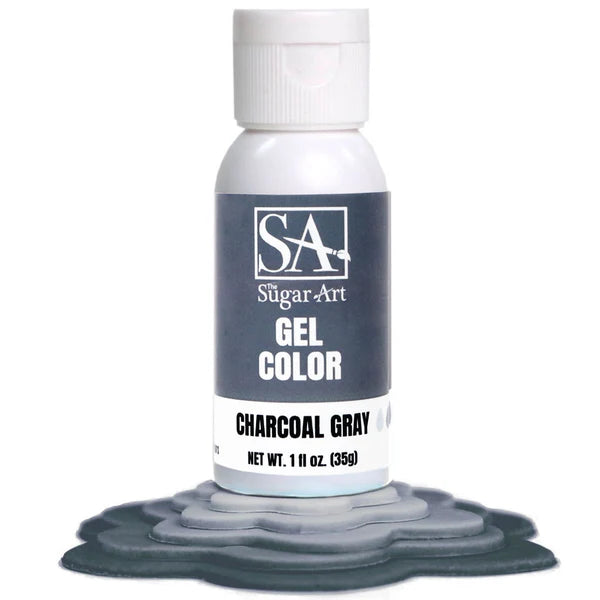 Charcoal Gray The Sugar Art Gel Color