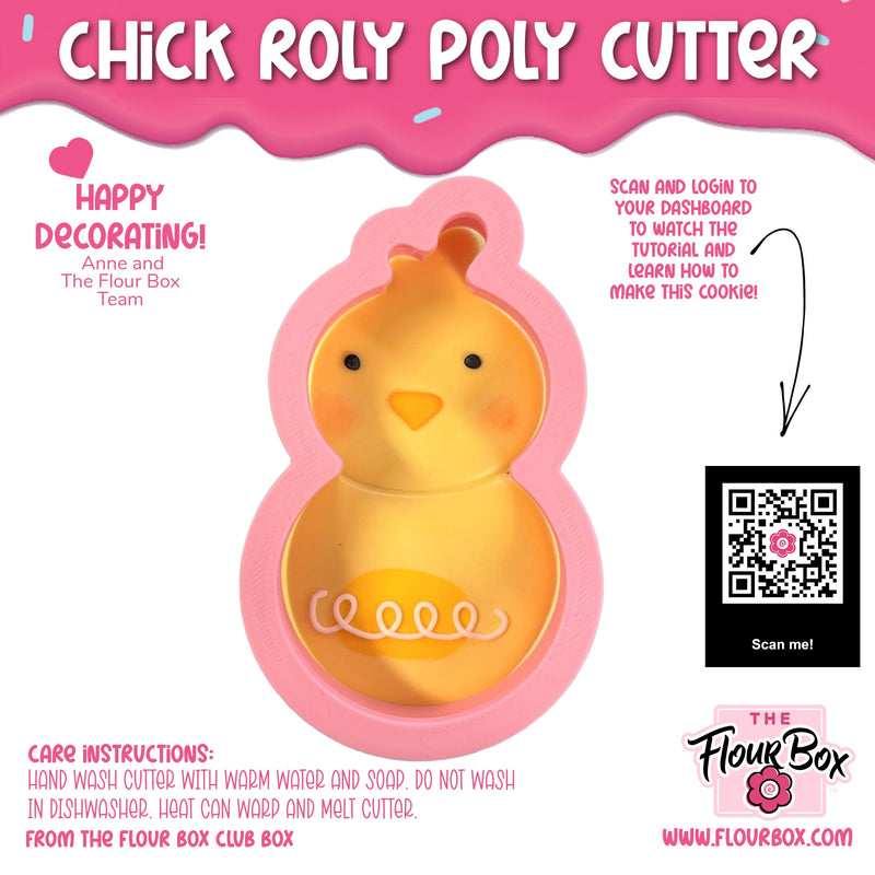 Chick Roly Poly Flour Box Club Cookie Cutter