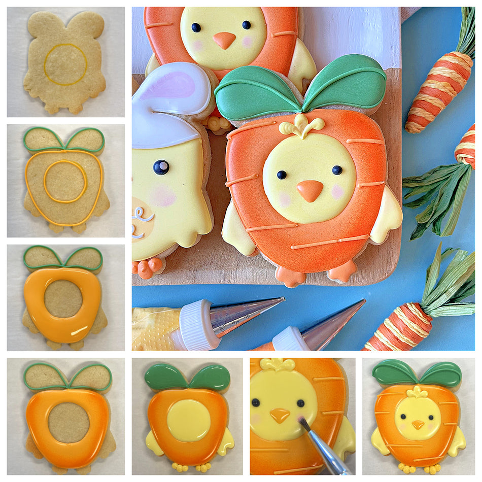 Chick in Carrot Costume Cookie Cutter