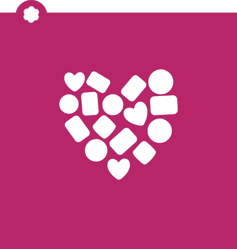 Chocolate Box Pieces Stencil