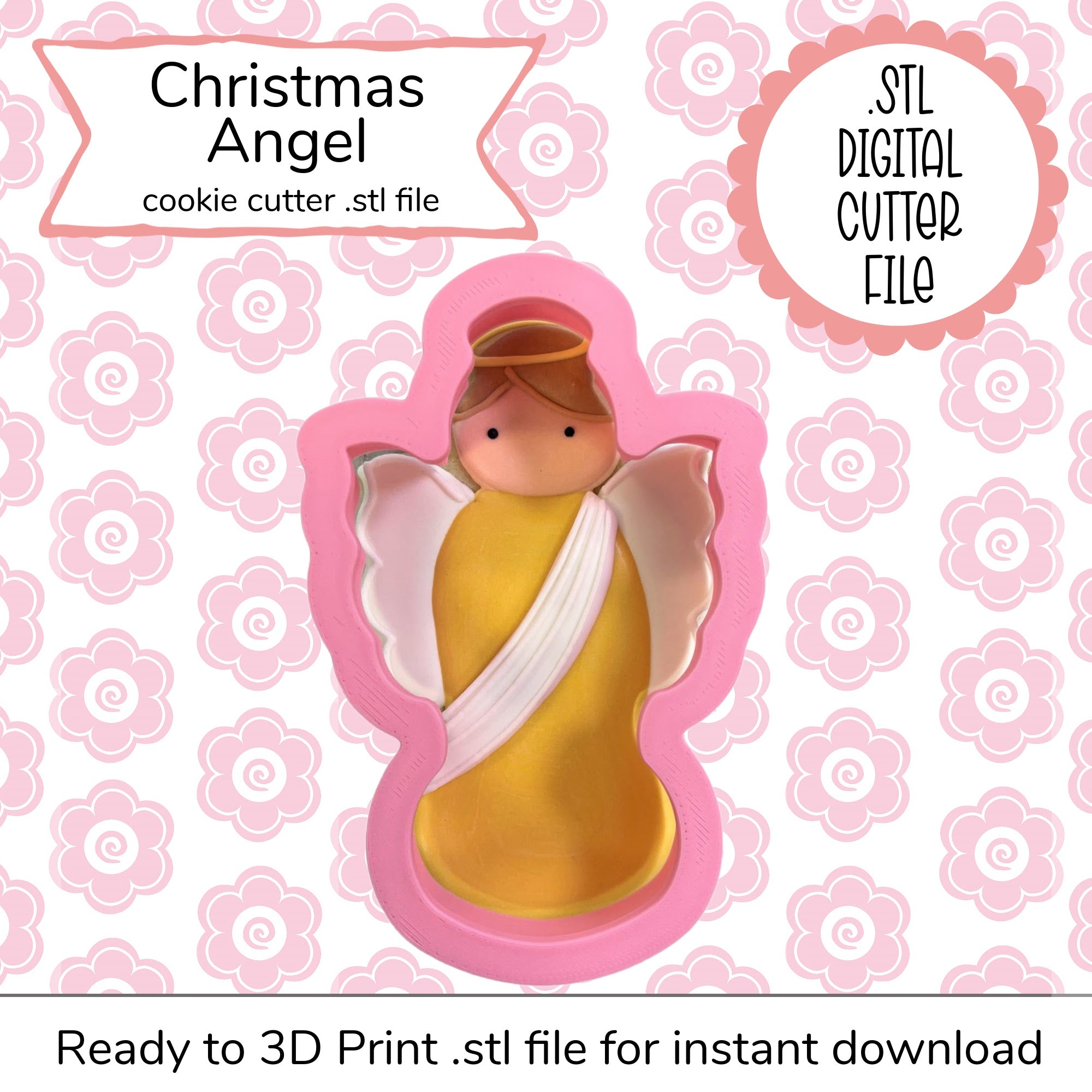 Christmas Angel Cutter STL File (digital file)