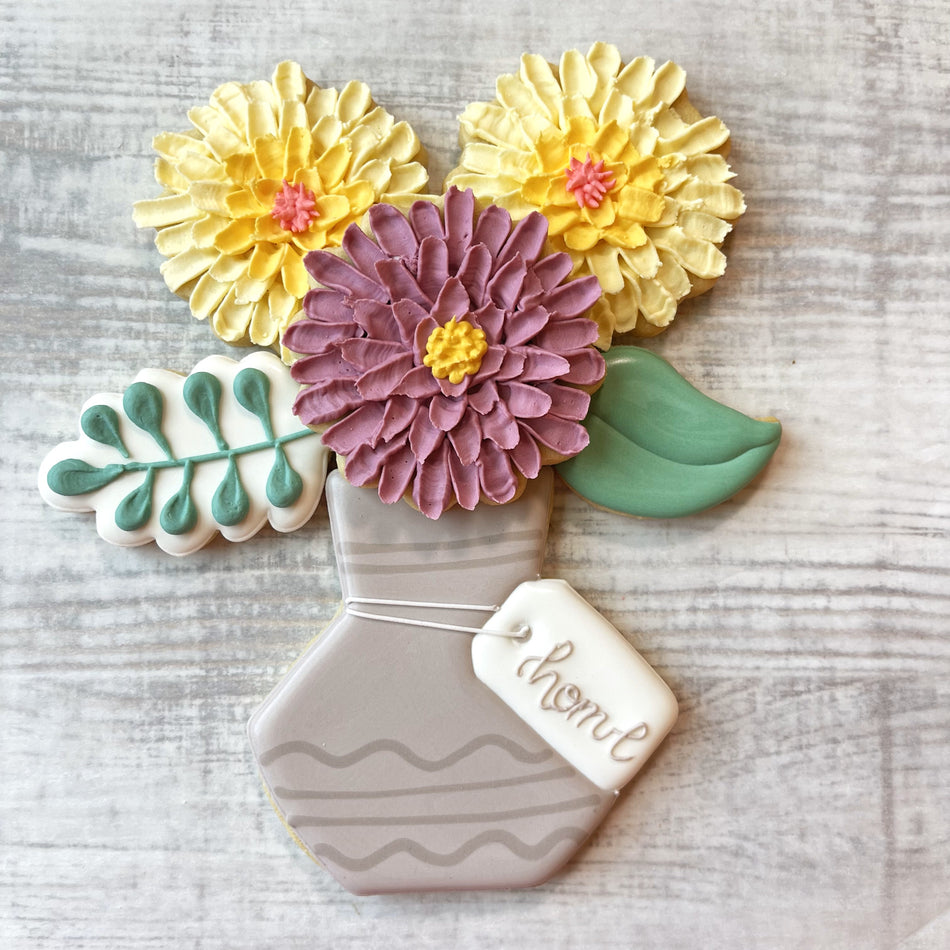 Flower Vase 6pc Flour Box Club Cookie Cutter Set