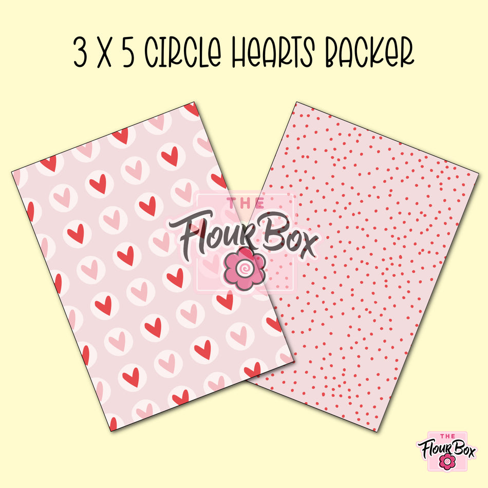 Circle Hearts Cookie BOX Backer - 3