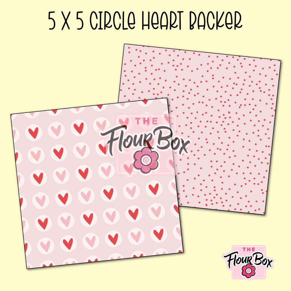 Circle Hearts Cookie BOX Backer - 5