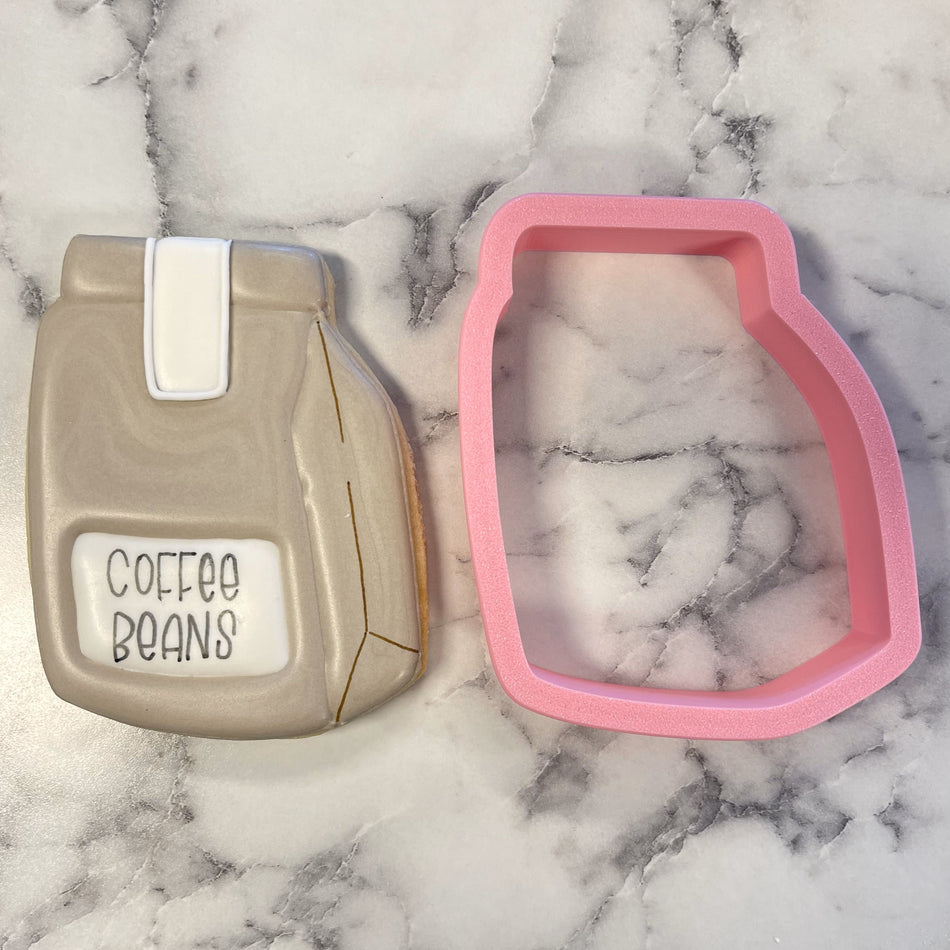 Coffee Bean Bag Cookie Cutter
