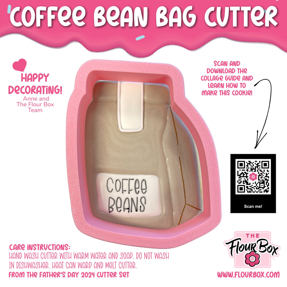 Coffee Bean Bag Cookie Cutter