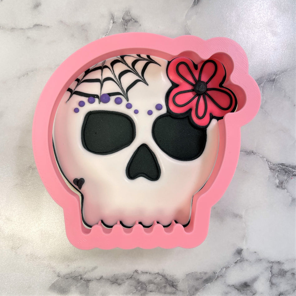 Comic Skull Girl Cookie Cutter