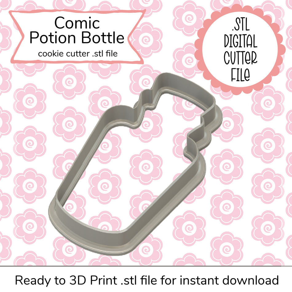 Comic Potion Bottle STL Cutter File (digital file)