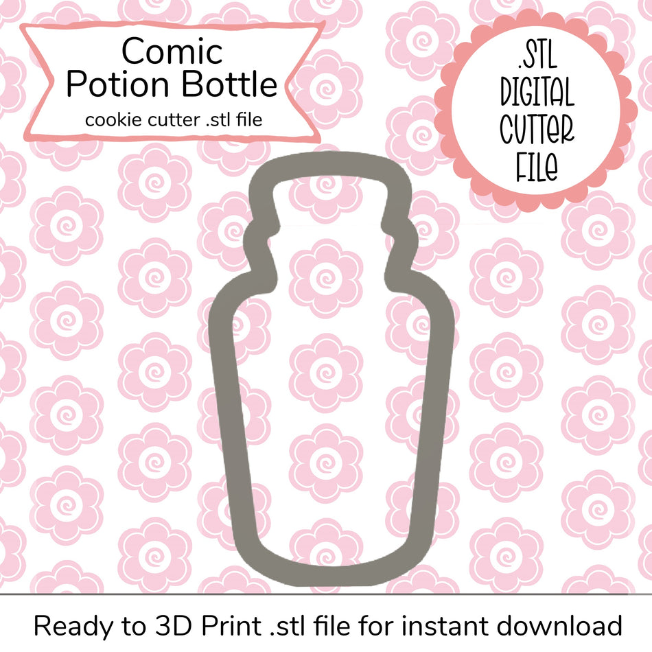 Comic Potion Bottle STL Cutter File (digital file)