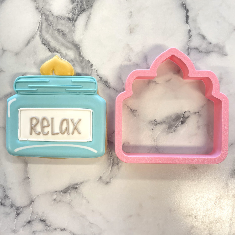 Cozy Jar Candle Cookie Cutter