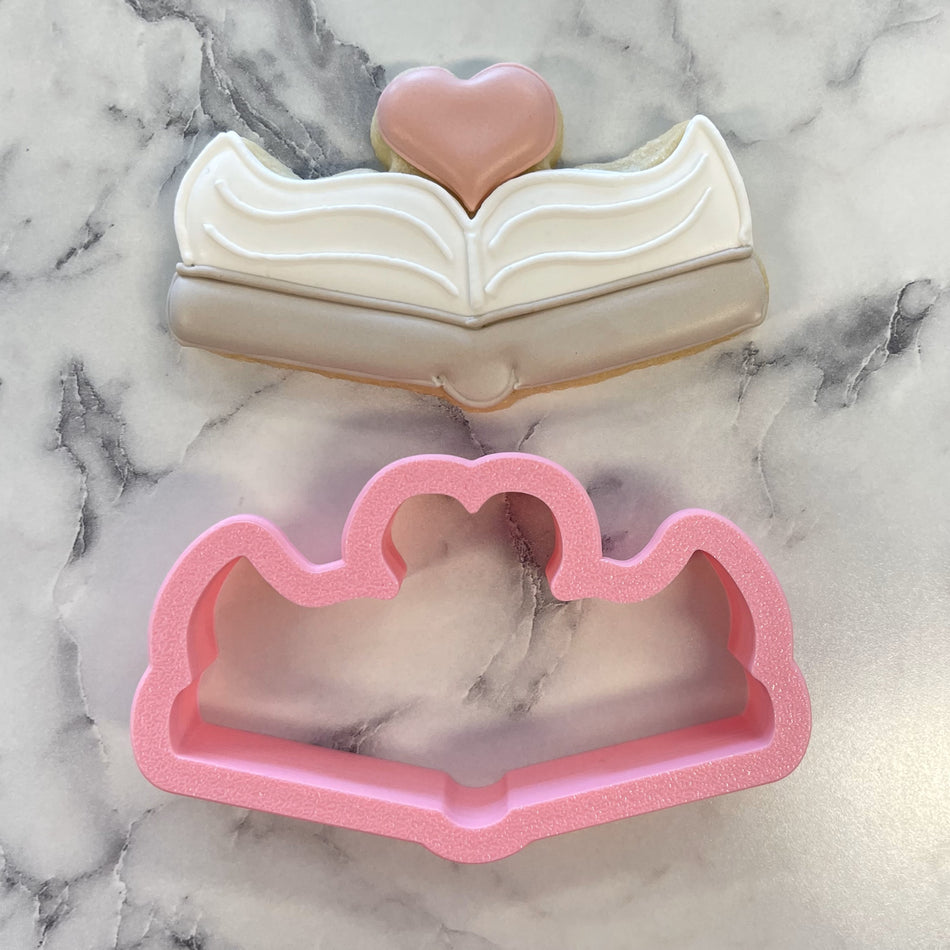 Cozy Open Book Cookie Cutter