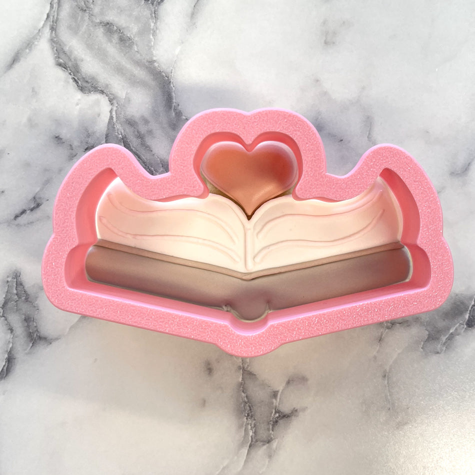 Cozy Open Book Cookie Cutter