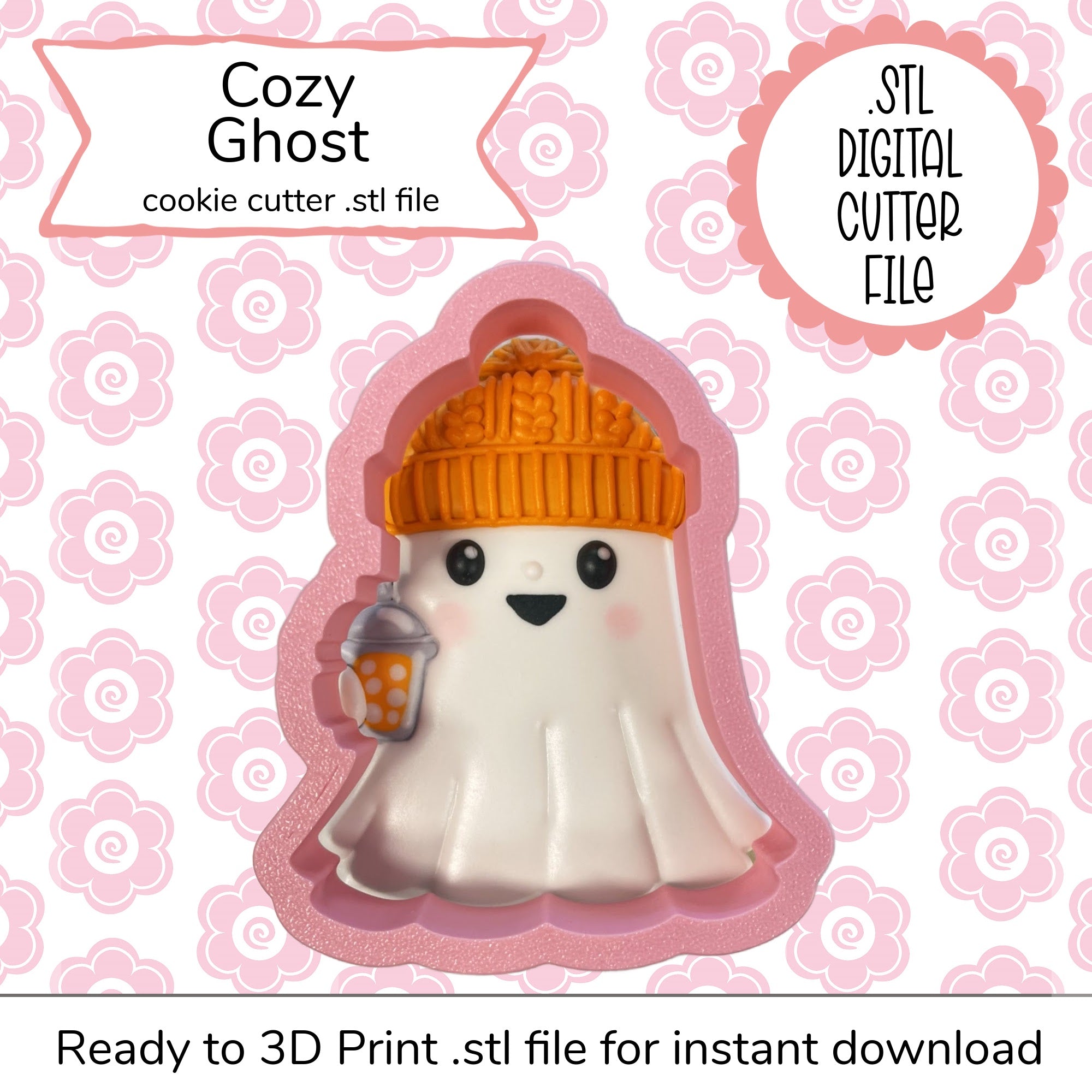 Cozy Ghost Cutter STL File (digital file)