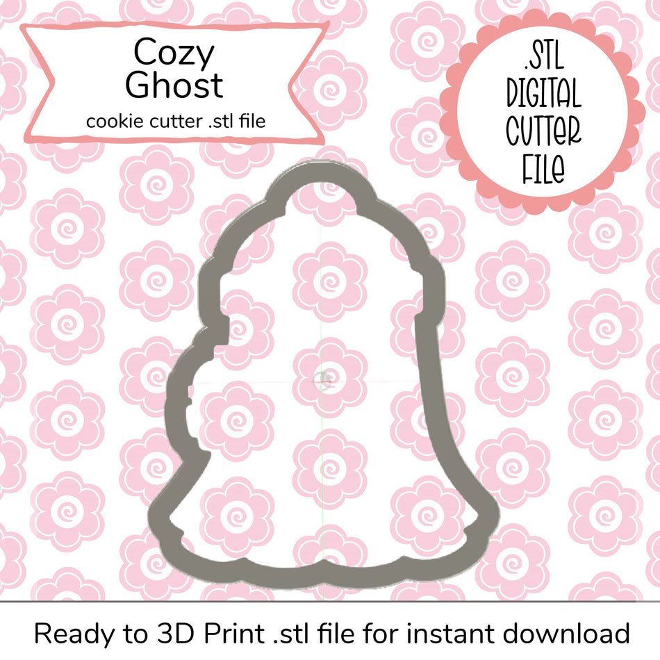 Cozy Ghost Cutter STL File (digital file)