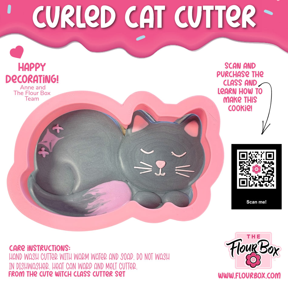 Curled Cat Cookie Cutter