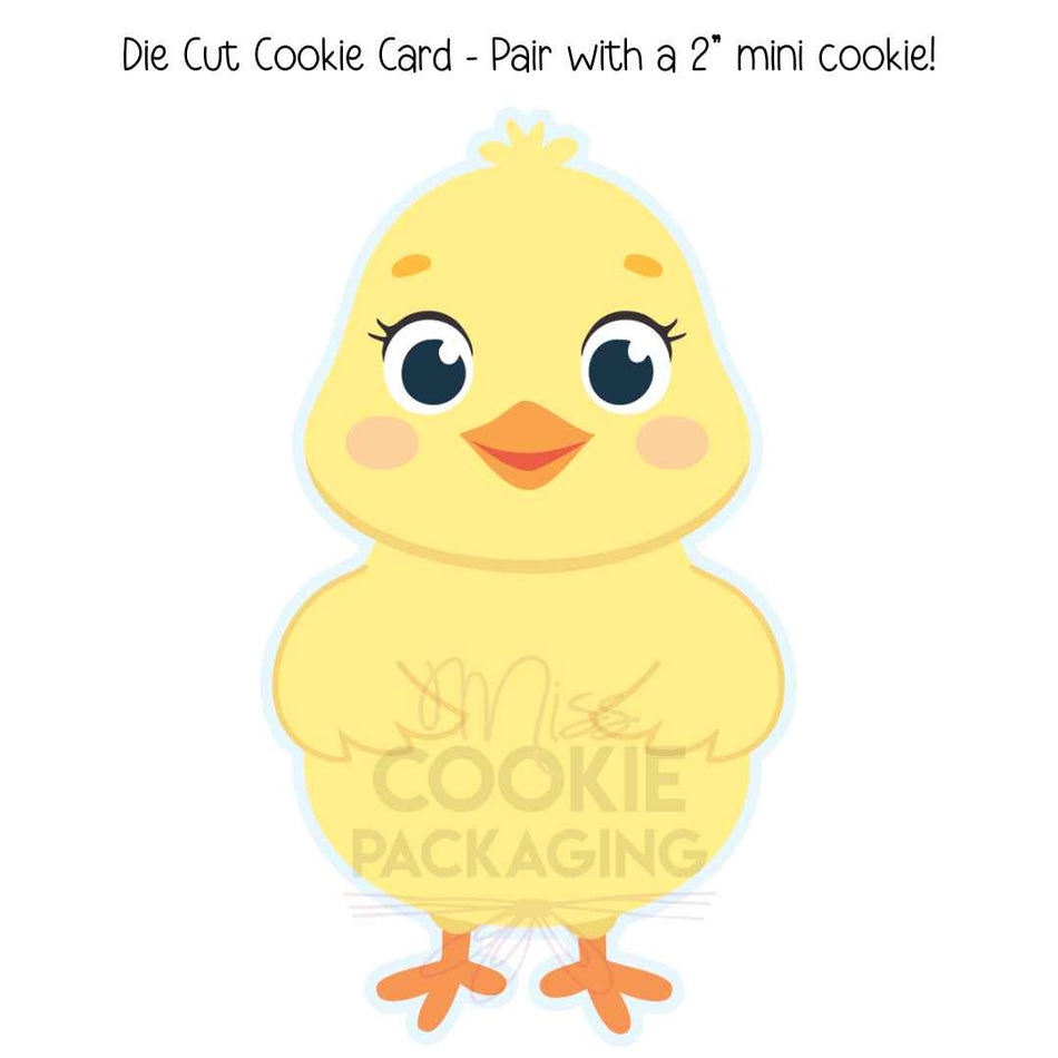 Cute Chick Die Cut Cookie Card 4