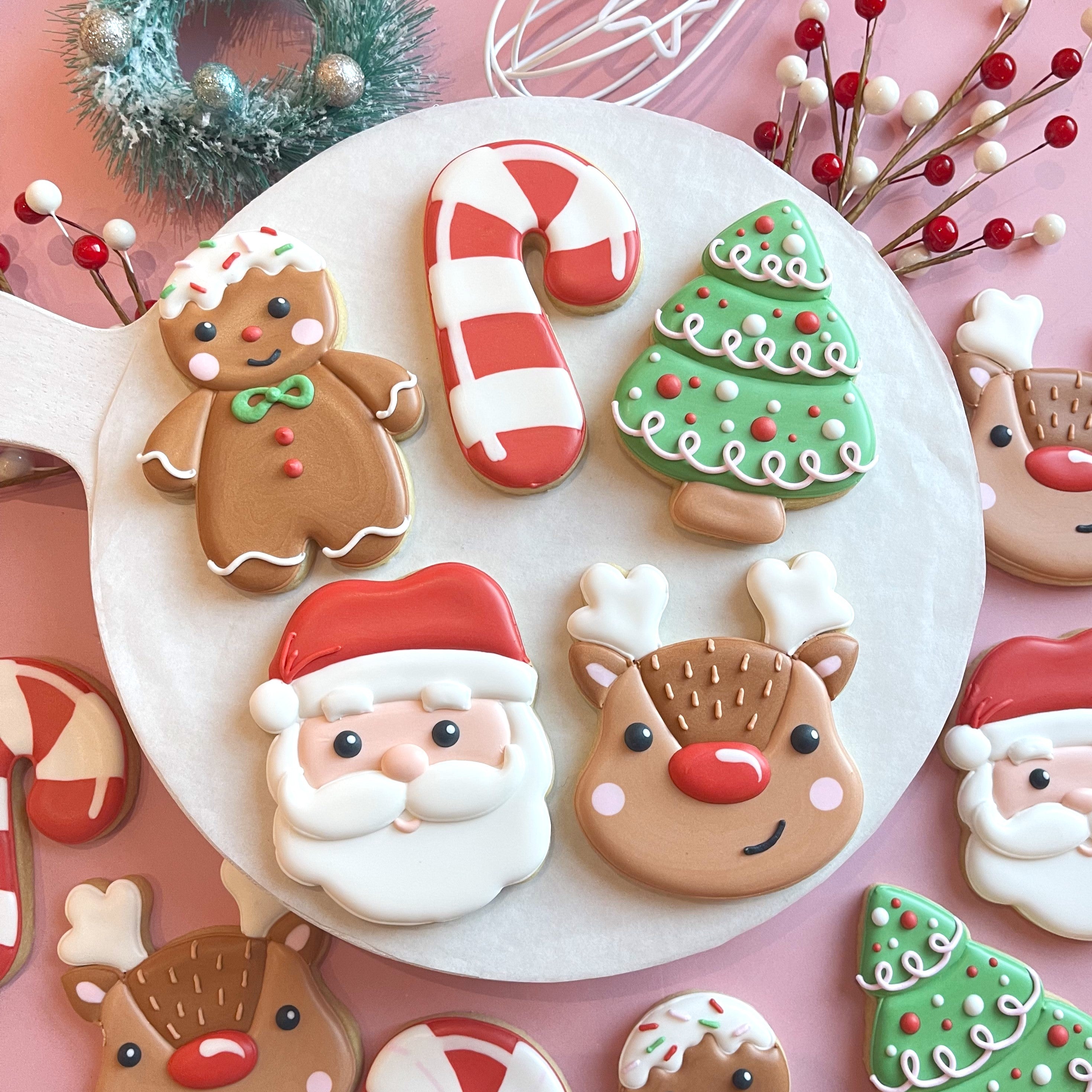 Royal Icing Reindeer Cut Out Cookies Cookie Cutter Christmas