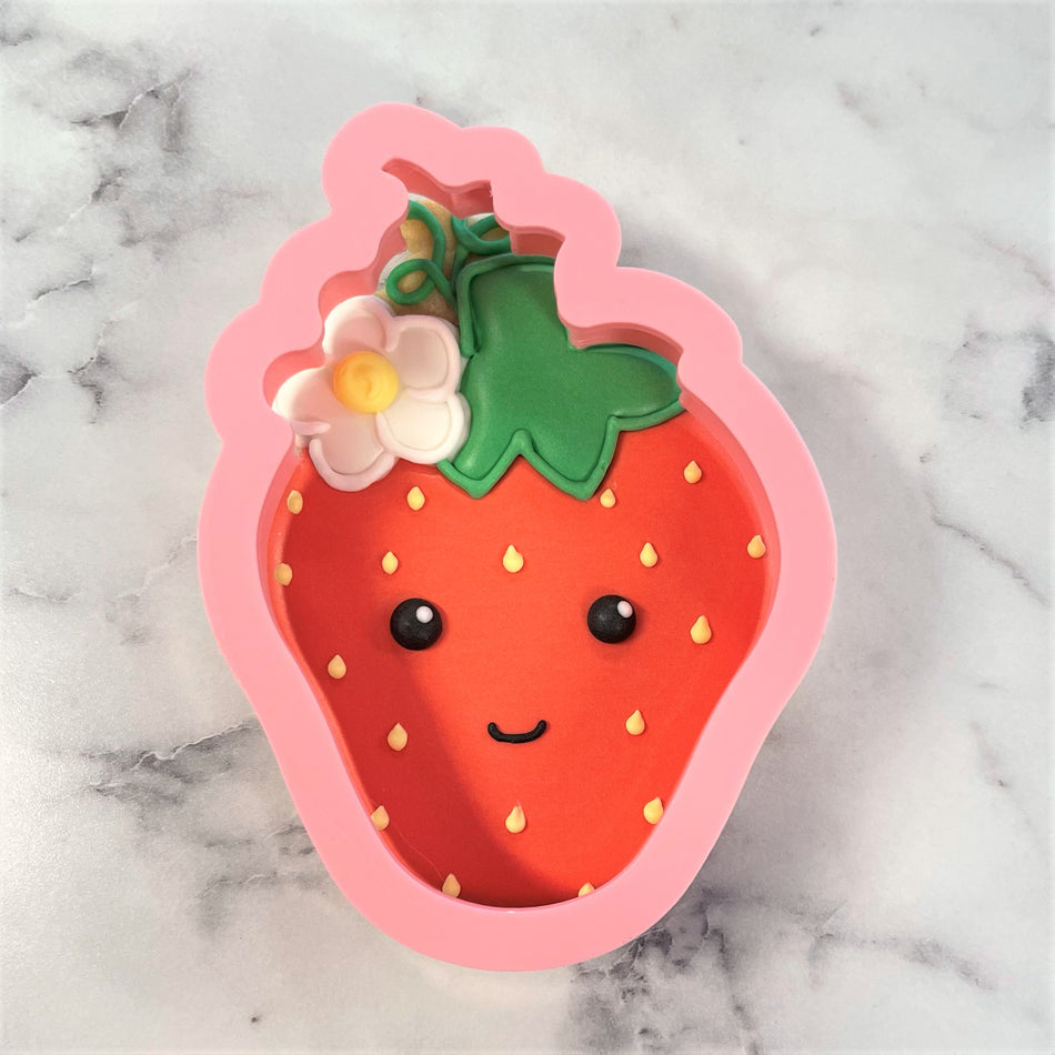 Cute Strawberry Flour Box Club Cookie Cutter
