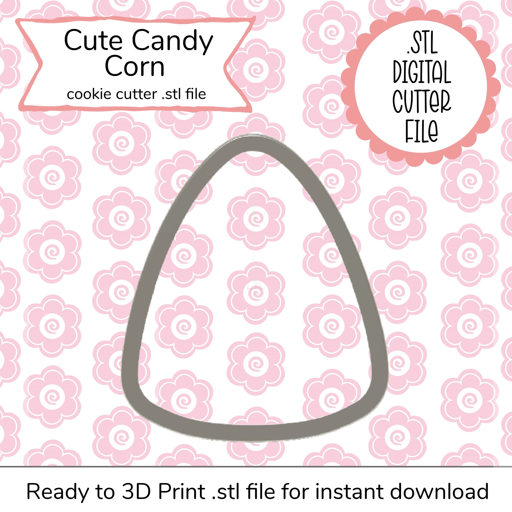Cute Candy Corn STL Cutter File (digital file) – The Flour Box