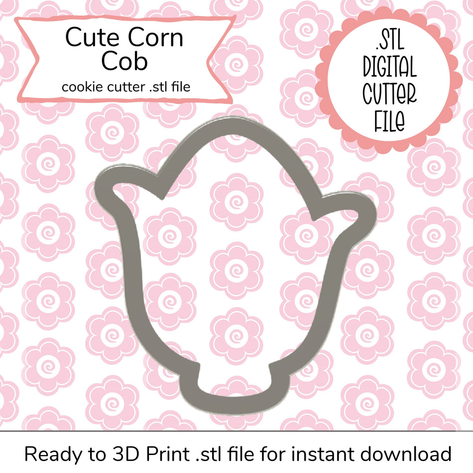 Cute Corn Cob Cutter STL File (digital file)