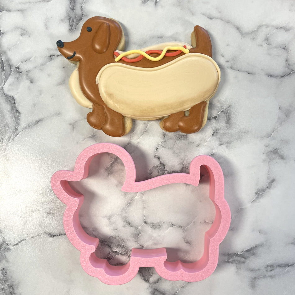 Dachshund in Hot Dog Costume Cookie Cutter