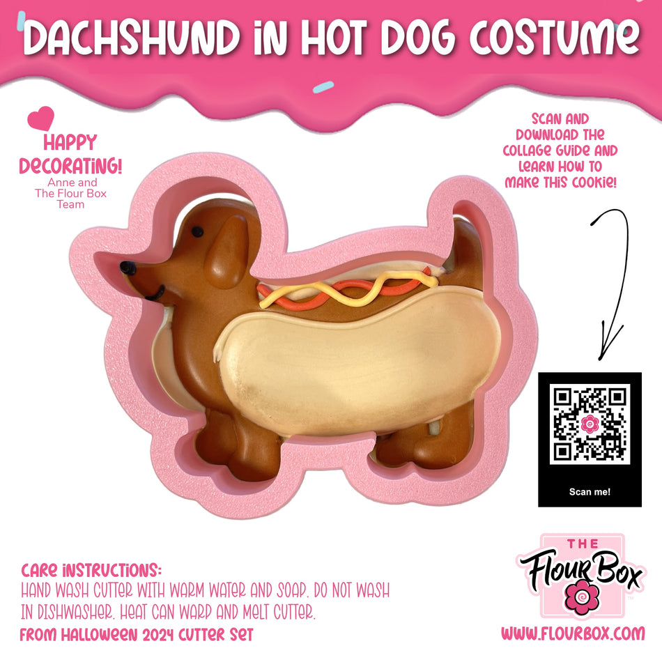 Dachshund in Hot Dog Costume Cookie Cutter